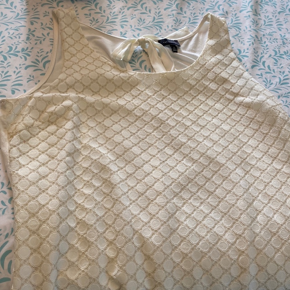 Gold detail cream top